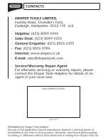 Preview for 12 page of Draper 42986 Instructions Manual