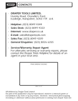 Preview for 12 page of Draper 77099 Instructions Manual