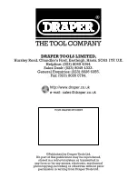 Preview for 16 page of Draper BTS205 Instructions Manual