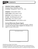 Preview for 16 page of Draper DA255C Instructions For Use Manual