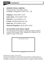 Preview for 12 page of Draper HM1100B Instructions Manual