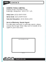 Preview for 20 page of Draper StormForce SG80SF Instructions Manual