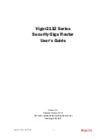 Preview for 2 page of Draytek Vigor2132 Series User Manual