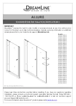 Dream Line ALLURE SHDR-4230728-01 Installation Instructions Manual preview