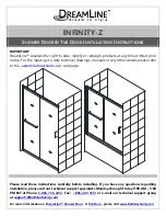 Dreamline INFINITY-Z Installation Instruction preview