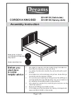 Preview for 1 page of DREAMS 225-00135 Assembly Instruction Manual