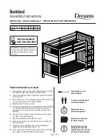 DREAMS Bunkbed Assembly Instructions Manual preview