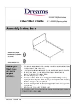 Preview for 1 page of DREAMS Calvert Bed Double Assembly Instructions