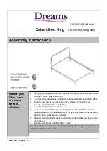 DREAMS Calvert Bed King Assembly Instructions preview