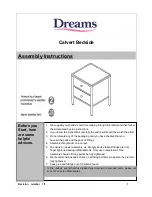 DREAMS Calvert Bedside Assembly Instructions preview