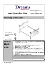 DREAMS Louis Chrome Bed -King Assembly Instructions preview