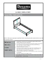 DREAMS LUGANO SINGLE BED Assembly Instructions preview