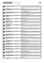 Preview for 2 page of Dremel PC10 Original Instructions Manual