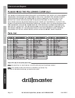 Preview for 14 page of Drill Master 69947 Owner'S Manual