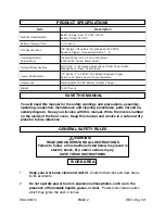 Preview for 2 page of Drill Master 90374 Assembly And Operating Instructions Manual