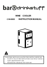 Preview for 1 page of DrinkStuff Bar CW-65DD Instruction Manual