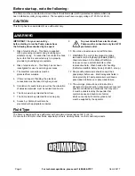 Preview for 2 page of Drummond submersible Manual