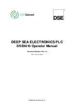 DSEGenset DSE8610 Operator'S Manual preview