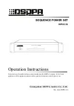 Preview for 1 page of DSPPA MP9823S Operation Instructions