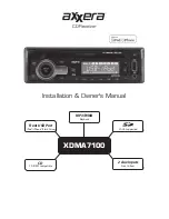 Preview for 1 page of Dual AXXERA XDMA7100 Installation & Owner'S Manual