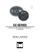 Preview for 1 page of Dual SXSERIES SX652 Installation & Owner'S Manual