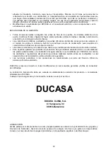 Preview for 32 page of Ducasa SCANDY 10 Installation, Usage And Maintenance Manual