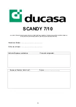 Preview for 33 page of Ducasa SCANDY 10 Installation, Usage And Maintenance Manual