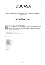 Preview for 35 page of Ducasa SCANDY 10 Installation, Usage And Maintenance Manual