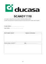 Preview for 64 page of Ducasa SCANDY 10 Installation, Usage And Maintenance Manual