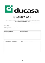 Preview for 95 page of Ducasa SCANDY 10 Installation, Usage And Maintenance Manual