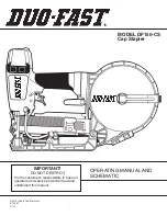 DUO-FAST DF150-CS Operating Manual And Schematic preview