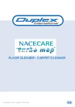 Preview for 3 page of Duplex NACECARE turbo mop DP 380 Use And Maintenance Manual