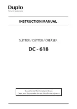 Duplo DC-618 Instruction Manual preview