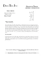 Preview for 1 page of Dura Trel GRAPEVINE TRELLIS Assembly Instructions