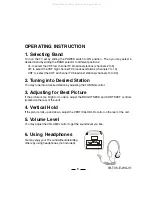 Preview for 7 page of Durabrand TV-5 Operating Instructions Manual