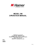 Preview for 1 page of DURAVANT Hamer 540 Operation Manual