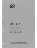 DURKOPP ADLER 804-1 Manual preview