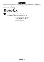 Preview for 14 page of DUROFIX RM 6V Series Product Information Manual