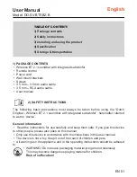 Preview for 3 page of Dutch originals DO-SV-BTSB2-B User Manual