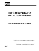 Preview for 1 page of Dwin HDP-500 Installation And Operating Instructions Manual