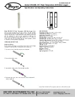 Dwyer Instruments DW-USB-1-HT series Specification And Operating Instructions preview