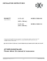 DXV EQUILITY D12536-004 Installation Instructions Manual preview