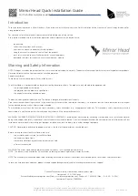 Preview for 2 page of Dynamic Projection MH27 Quick Installation Manual