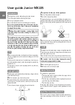 Preview for 6 page of Dynamic Junior MX225 User Manual