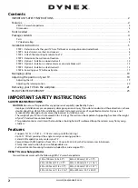 Preview for 2 page of Dynex 600603265891 Installation Manual