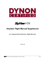 Dynon Avionics SkyView HDX Airplane Flight Manual Supplement preview