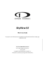 Dynon Avionics SkyView SE Pilot'S User Manual preview