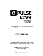 Preview for 3 page of e-Pulse Ultra 1200 Quick Start Manual