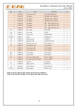 Preview for 30 page of EAE EE-6215EKZ Installation, Operation, And Parts Manual