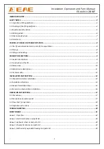 Preview for 3 page of EAE EE-6604V2 .BWF Installation, Operation, And Parts Manual